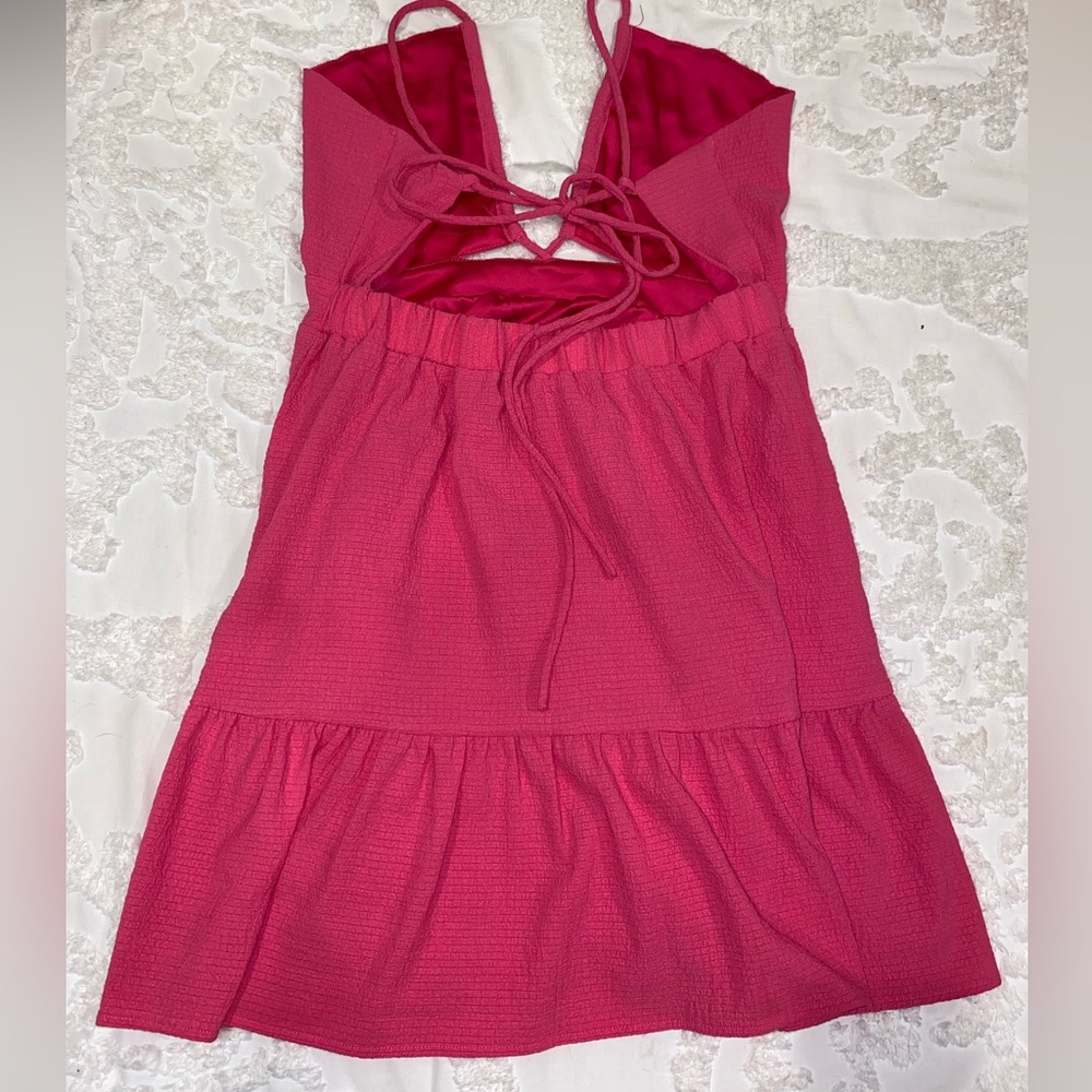 Rising Temps Hot Pink Mini Dress Lulu’s - Picture 3 of 3